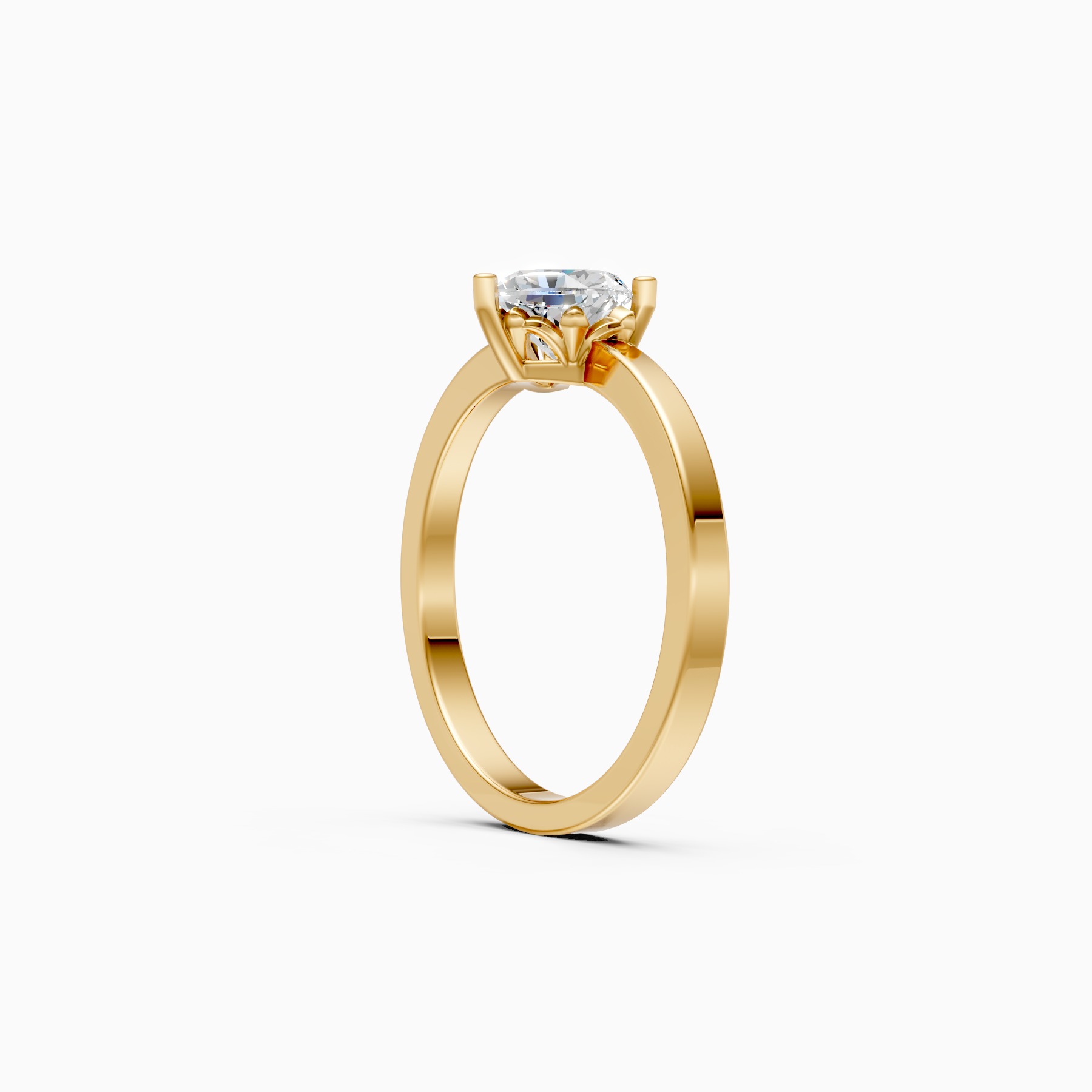 Heart Shape Solitaire Diamond Ring